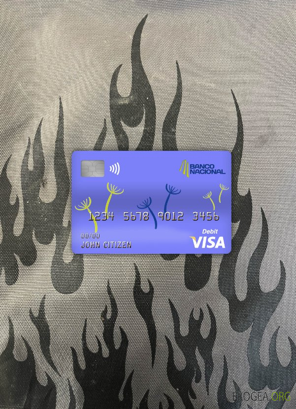 Costa Rica banco nacional banque carte visa photolook , avant